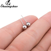 Load image into Gallery viewer, Shuangshuo Stainless Steel Mickey Earrings Mouse Stud Earrings Women Girls Kids Earing Mini Cartoon Animal Ear Studs pendientes