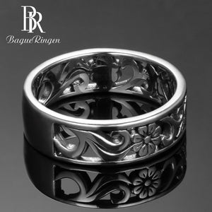 Bague Ringen Top Brand 925 Silver Jewelry Rings For Women Anniversary Circle Couple Ring Size 6-10 Wholesale Fine Jewlery Gifts