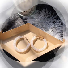 Load image into Gallery viewer, Earrings Charm Pink Blue Black White Multicolor Matte Circle Shiny Crystal Big Earrings Fashion Jewelry Women&#39;s New Design