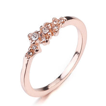 Load image into Gallery viewer, Japan And South Korea Rhinestone Rings For Women Silver Gold Rings Fresh Wedding Female Charm Knuckle Ring Crystal Jewelry