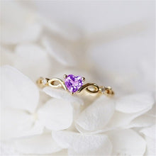 Load image into Gallery viewer, Japan And South Korea Rhinestone Rings For Women Silver Gold Rings Fresh Wedding Female Charm Knuckle Ring Crystal Jewelry