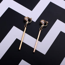 Load image into Gallery viewer, Simple fashion gold color Silver plated geometric big round Clip earrings for women fashion big hollow Ear clip jewelry