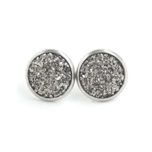 Load image into Gallery viewer, Fnixtar 12mm 100% Stainless Steel Shinning Resin Stud Earring for Women Top Quality Fashion Earrings Party Ear Jewelry