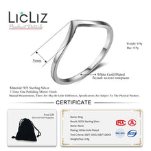 Load image into Gallery viewer, LicLiz 2019 Simple 925 Sterling Silver V Shape Rings for Women Heart Star Leaf Braided Band Silver Jewelry Joyas de Plata LR0470