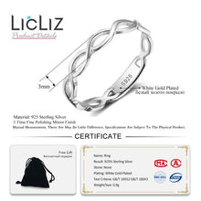 Load image into Gallery viewer, LicLiz 2019 Simple 925 Sterling Silver V Shape Rings for Women Heart Star Leaf Braided Band Silver Jewelry Joyas de Plata LR0470