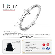 Load image into Gallery viewer, LicLiz 2019 Simple 925 Sterling Silver V Shape Rings for Women Heart Star Leaf Braided Band Silver Jewelry Joyas de Plata LR0470