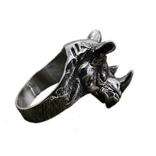 Load image into Gallery viewer, Ring For Men Girls Women Adjustable Gold Silver Black Snake Ferocious Animal Retro Punk Exaggerated Sphinx Egyptian Pharaoh