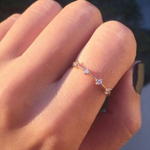 Japan And South Korea Rhinestone Rings For Women Silver Gold Rings Fresh Wedding Female Charm Knuckle Ring Crystal Jewelry