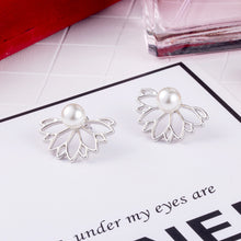 Load image into Gallery viewer, Korean Jewelry Zircon Pearl Heart Crystal Flower Angel Wings Geometry Stud Earrings For Women Statement Ear Jewelry Wholesale