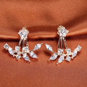 Korean Jewelry Zircon Pearl Heart Crystal Flower Angel Wings Geometry Stud Earrings For Women Statement Ear Jewelry Wholesale