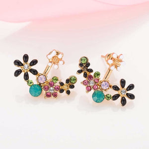 Korean Jewelry Zircon Pearl Heart Crystal Flower Angel Wings Geometry Stud Earrings For Women Statement Ear Jewelry Wholesale