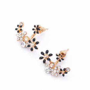 Korean Jewelry Zircon Pearl Heart Crystal Flower Angel Wings Geometry Stud Earrings For Women Statement Ear Jewelry Wholesale