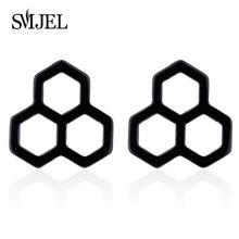 Load image into Gallery viewer, SMJEL Stainless Steel Earrings Mickey Women Men Hip hop Black Star Moon Stud Earring Fashion Jewelry Best Gift for Friend Girl